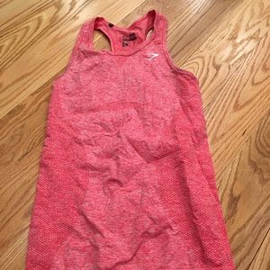 Pink Gymshark workout tank top